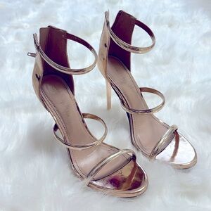 Shoe Republic LA Rose Gold Heels Size 9